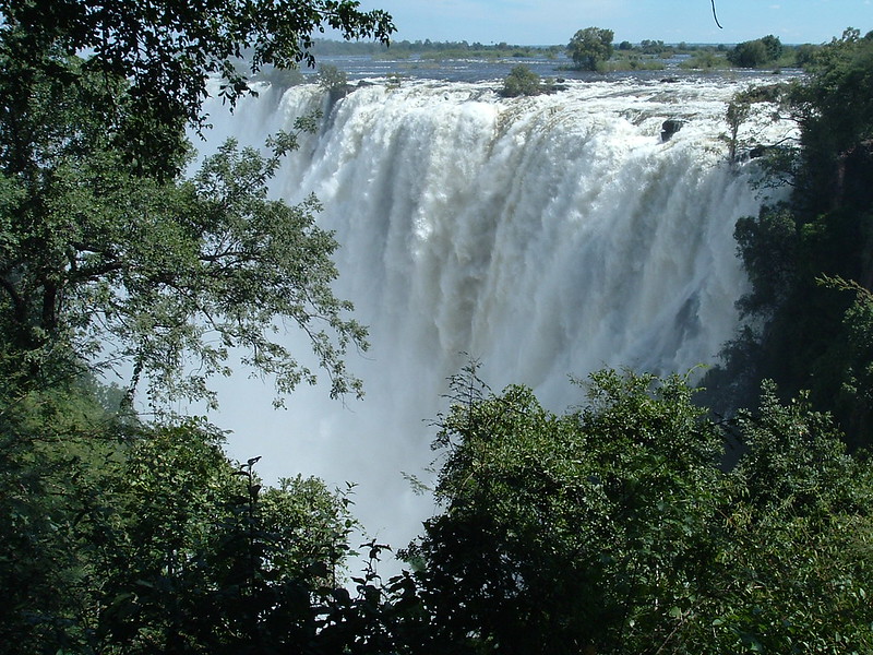 The amazing Victoria falls in Zambia