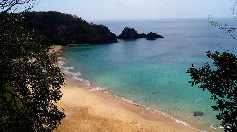 Beautiful tropical landscapes - long shot of the seashore