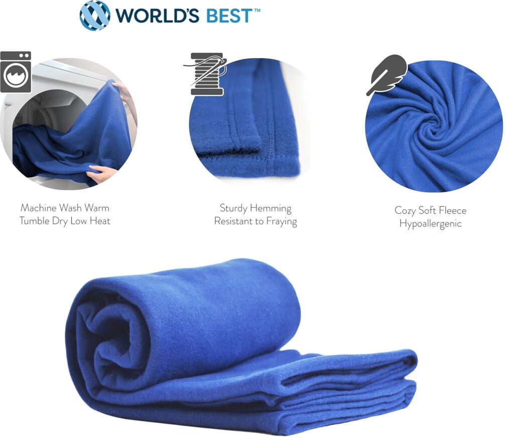 Wolf Essentials Cozy-Soft Microfleece Travel Blanket